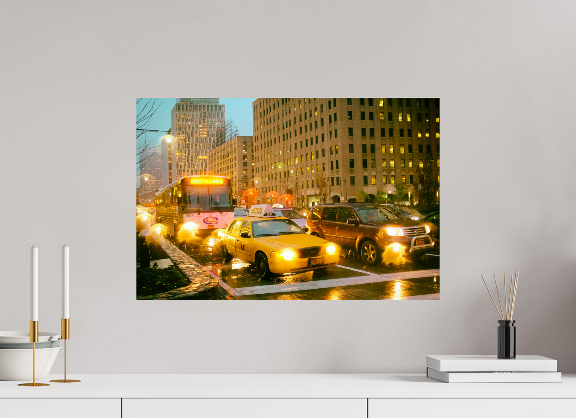 New York City Street Photography - Street scene with cars