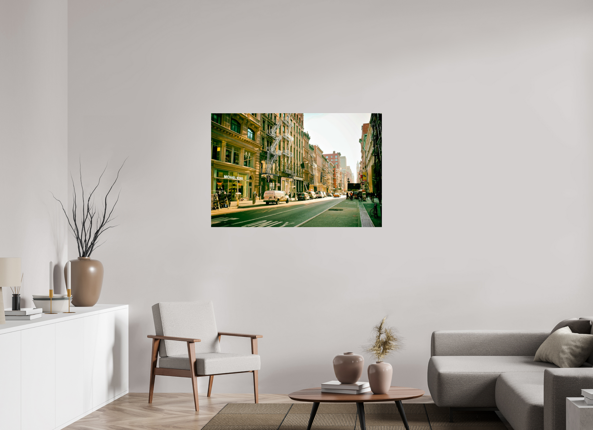 120 x 80 cm, Photo Print Under Acrylic Glass New York street scene