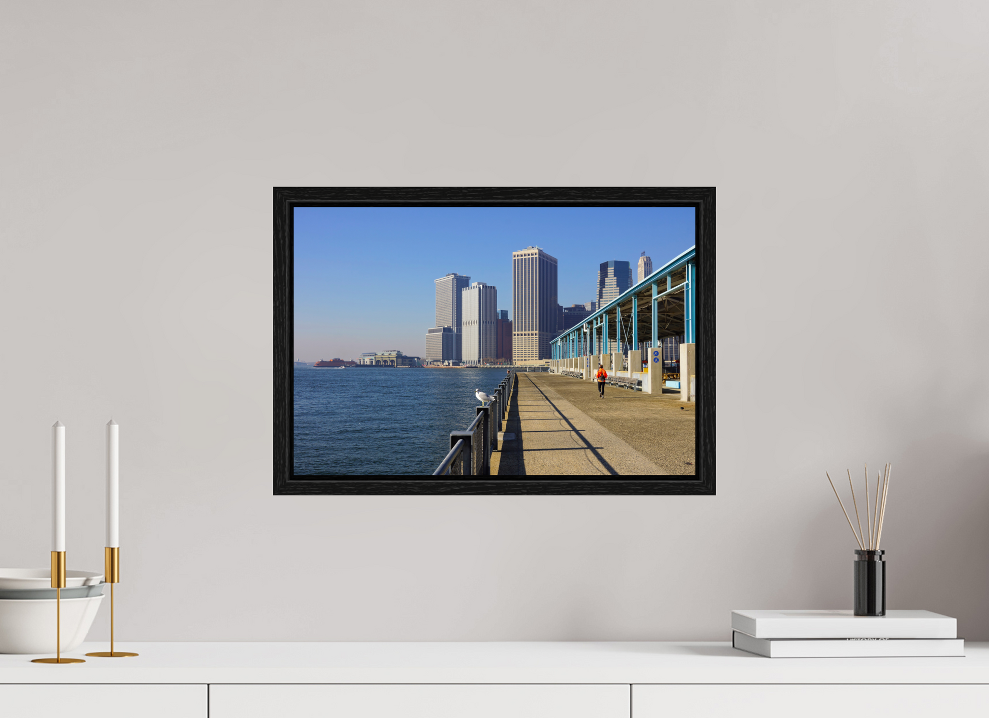 New York City street photography - Skyline view from the pier