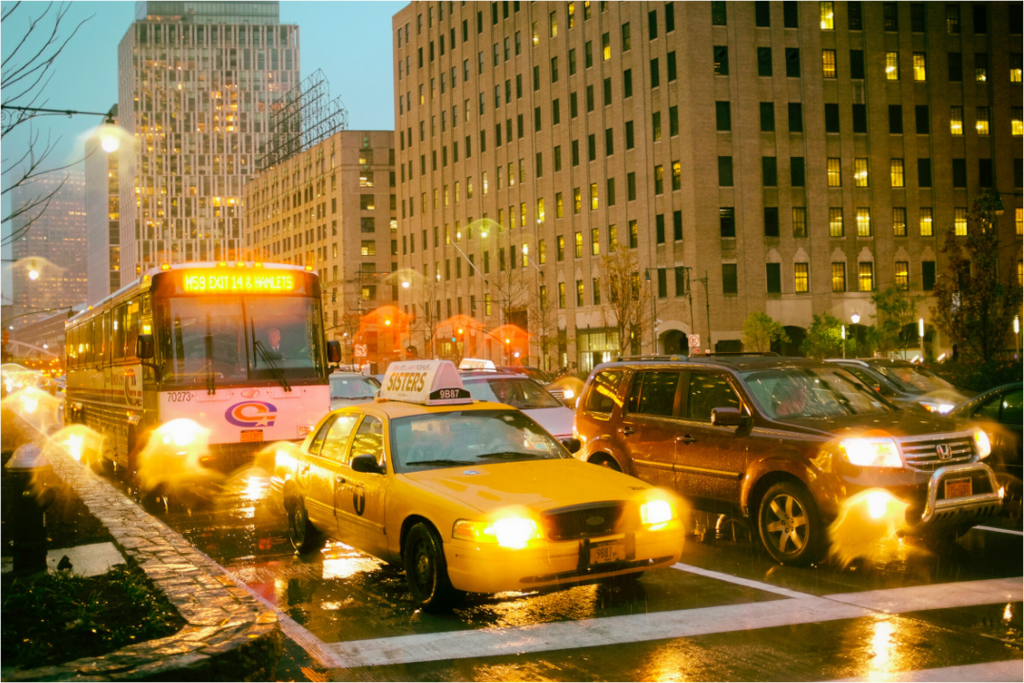 New York City Street Photography - Street scene with cars