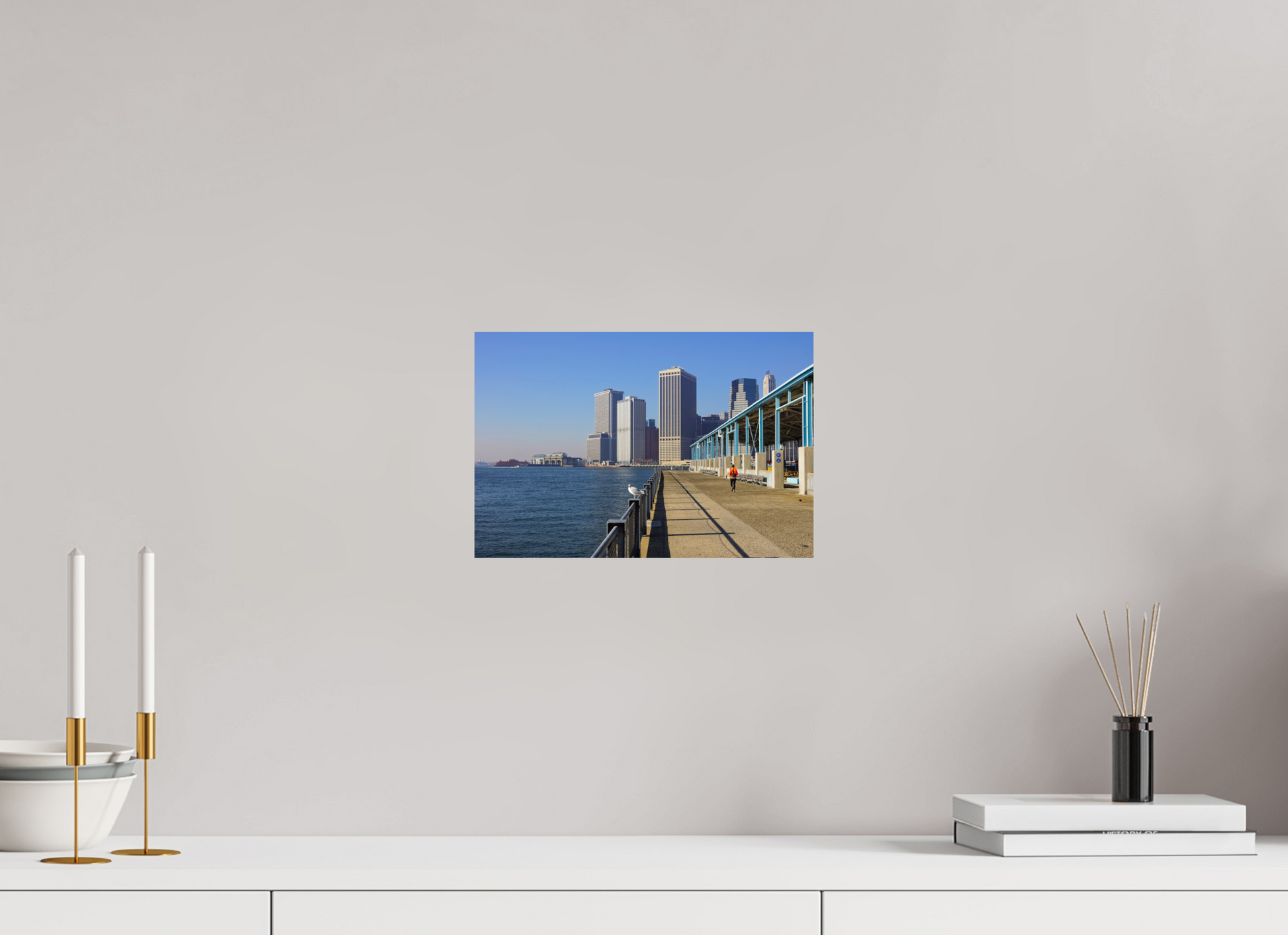 New York City street photography - Skyline view from the pier