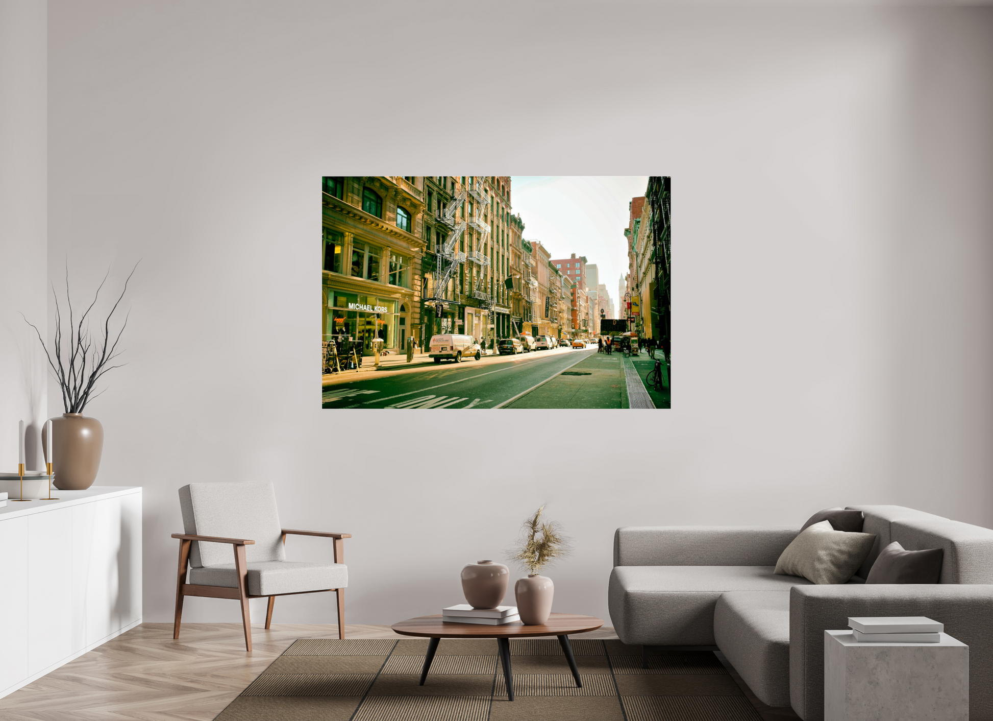 180 x 120 cm, Photo Print Under Acrylic Glass New York street scene
