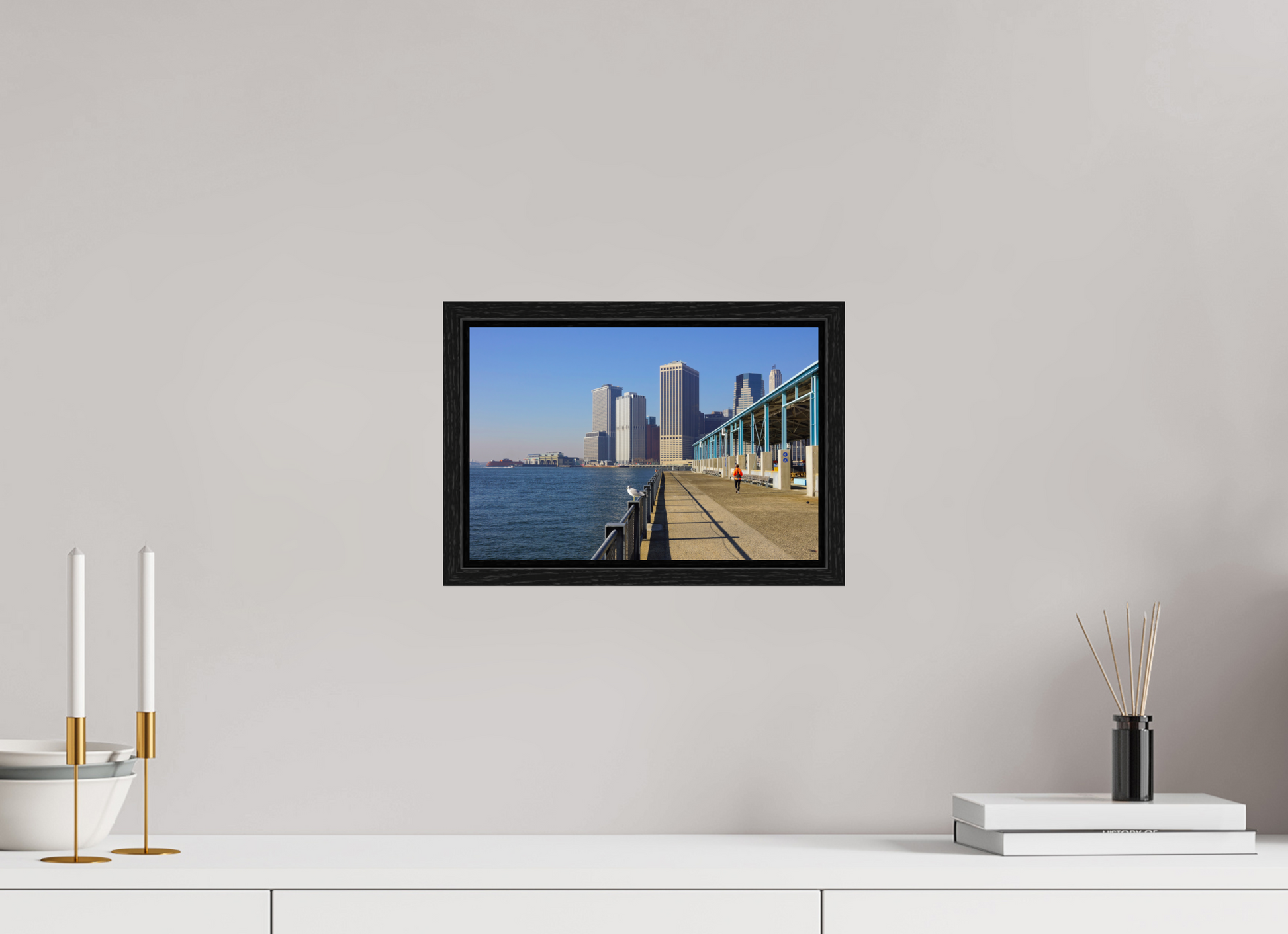 New York City street photography - Skyline view from the pier