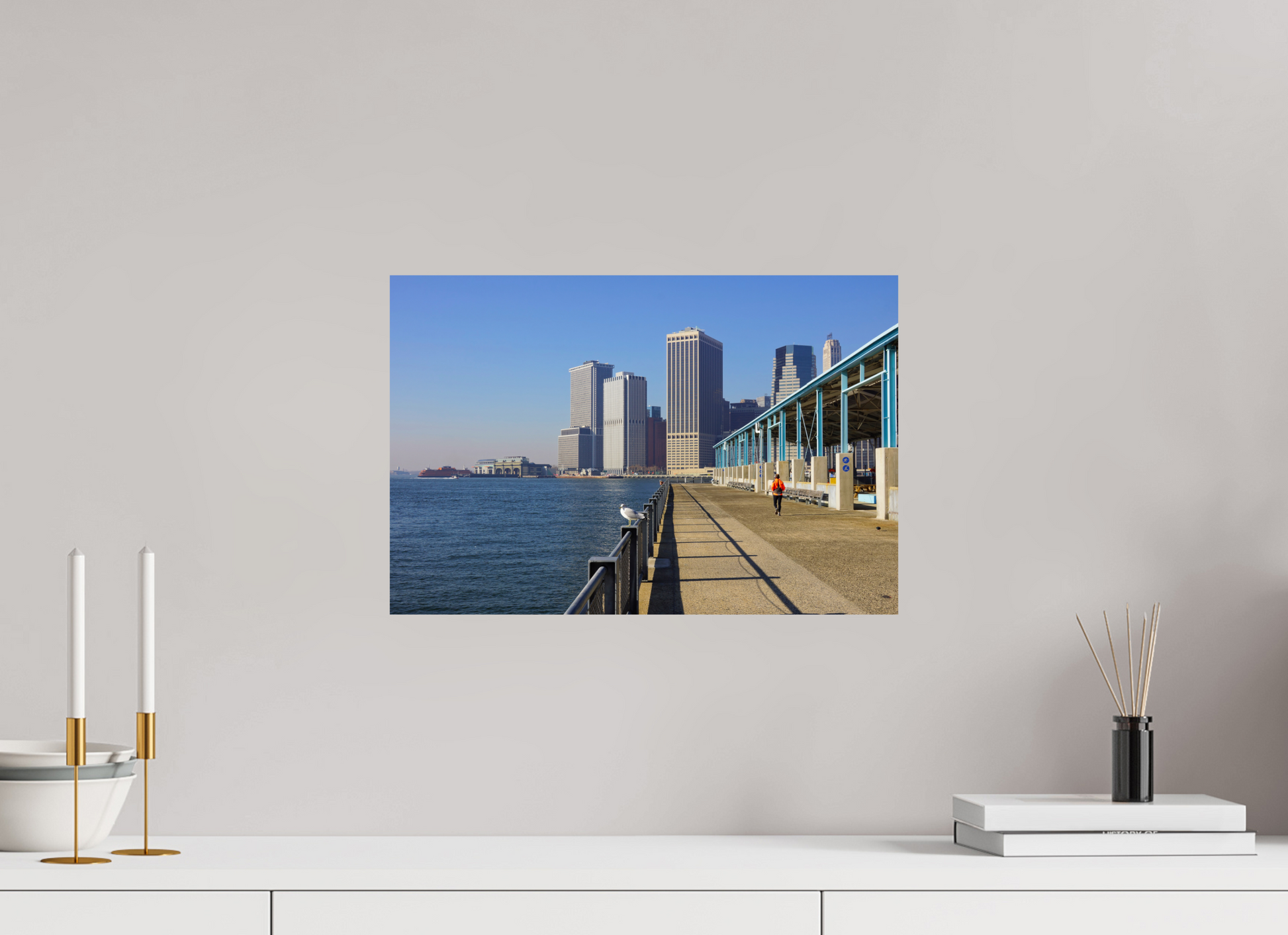 New York City street photography - Skyline view from the pier