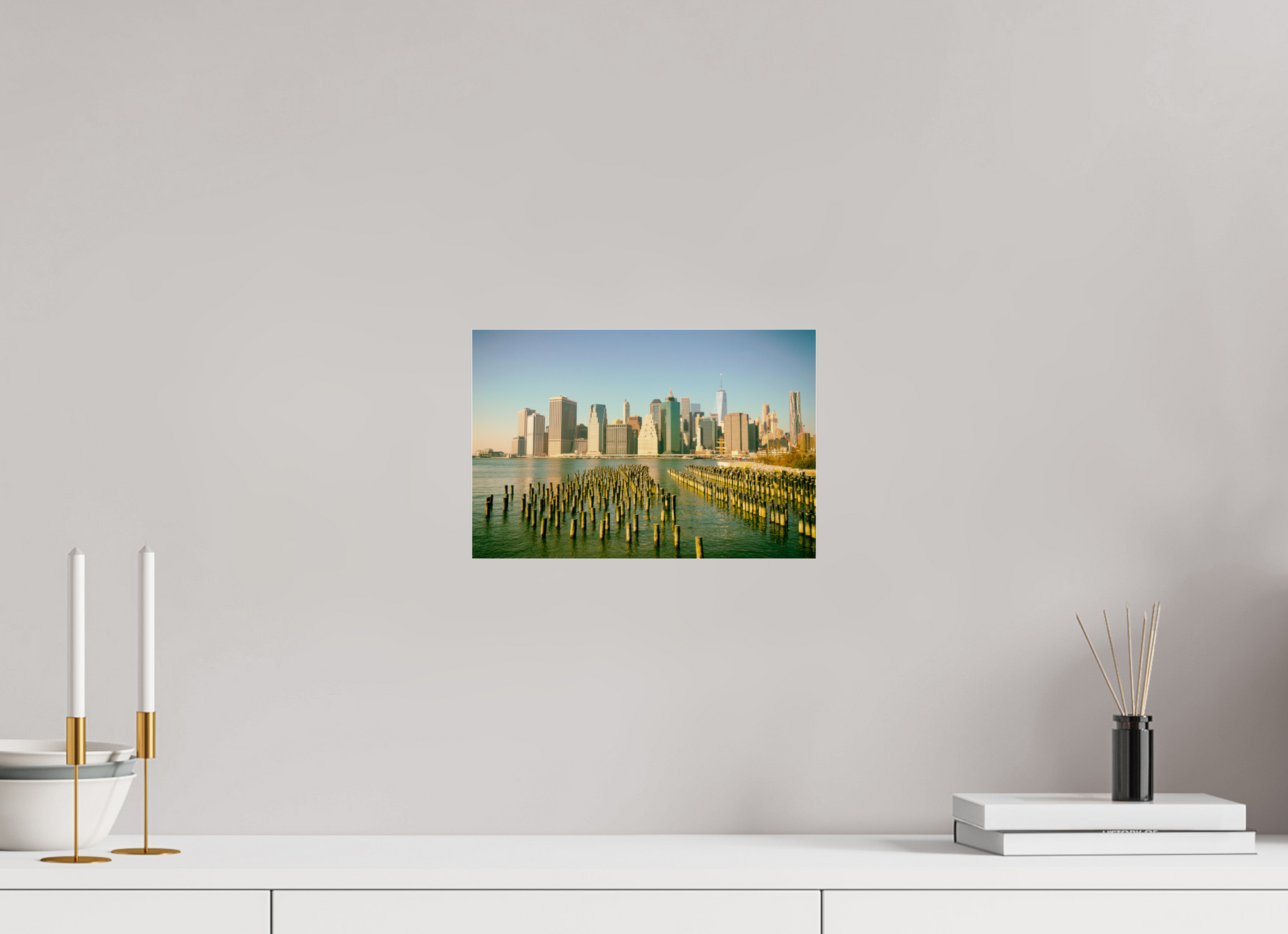 New York City - Manhattan Skyline colored