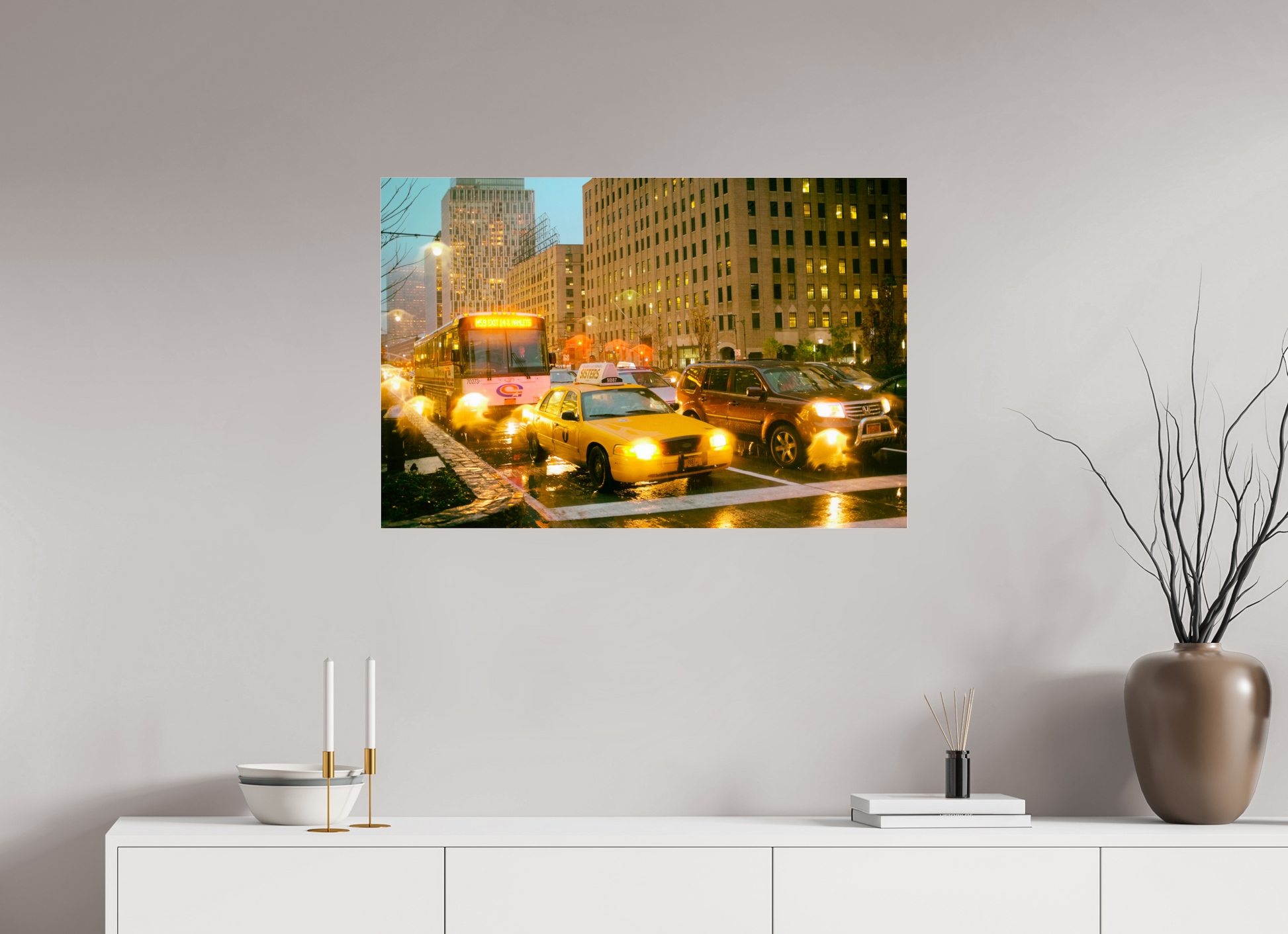 New York City Street Photography - Street scene with cars