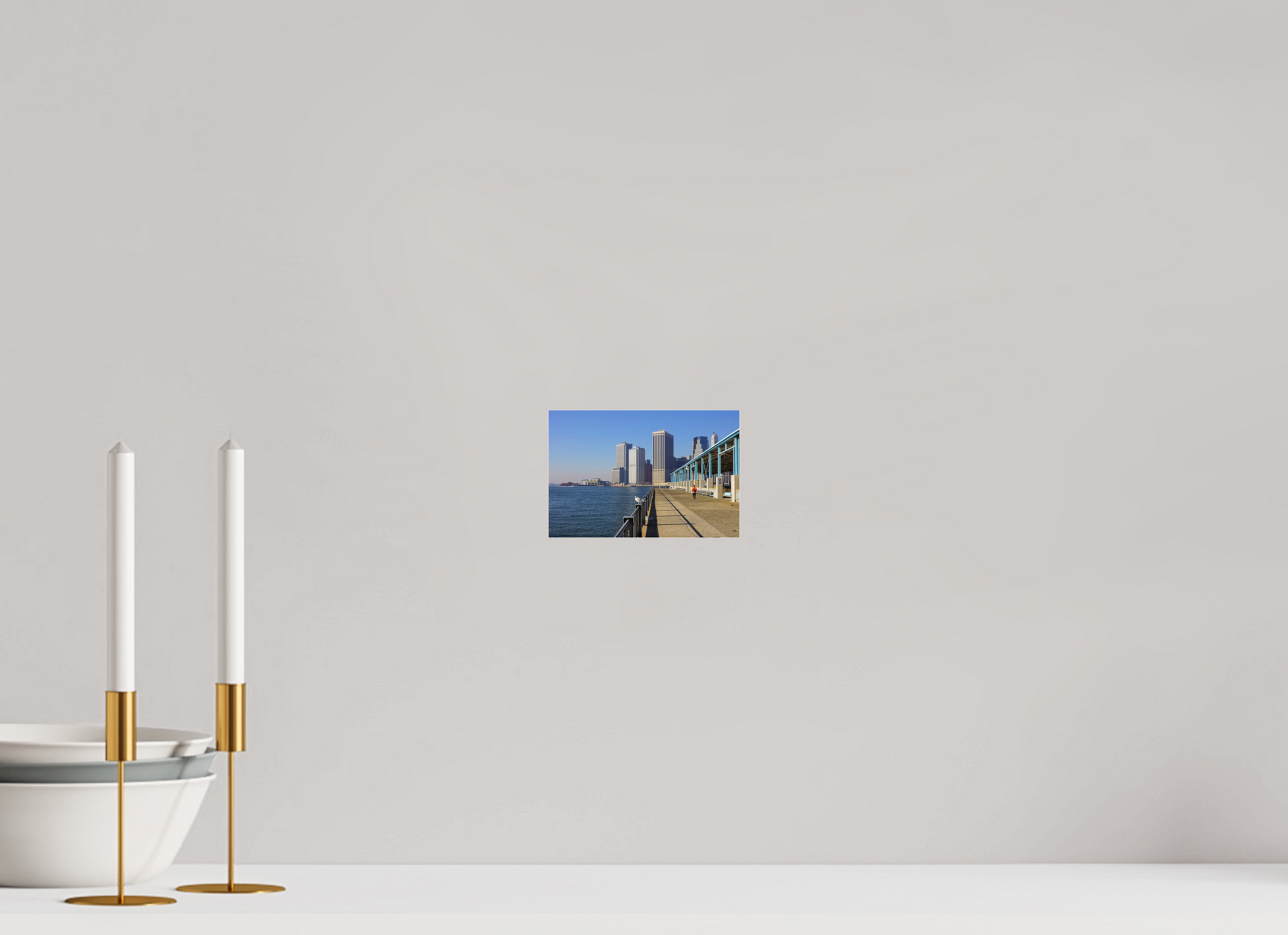 New York City street photography - Skyline view from the pier