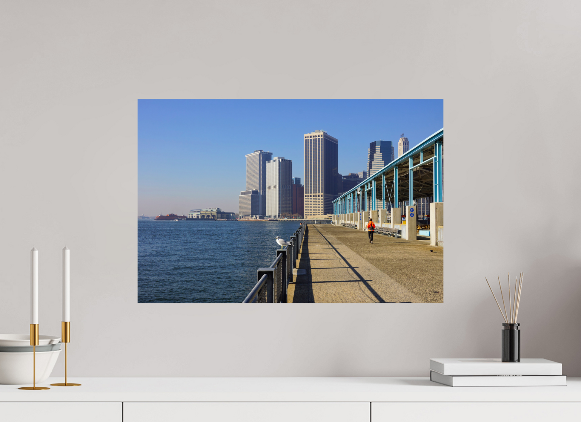 New York City street photography - Skyline view from the pier