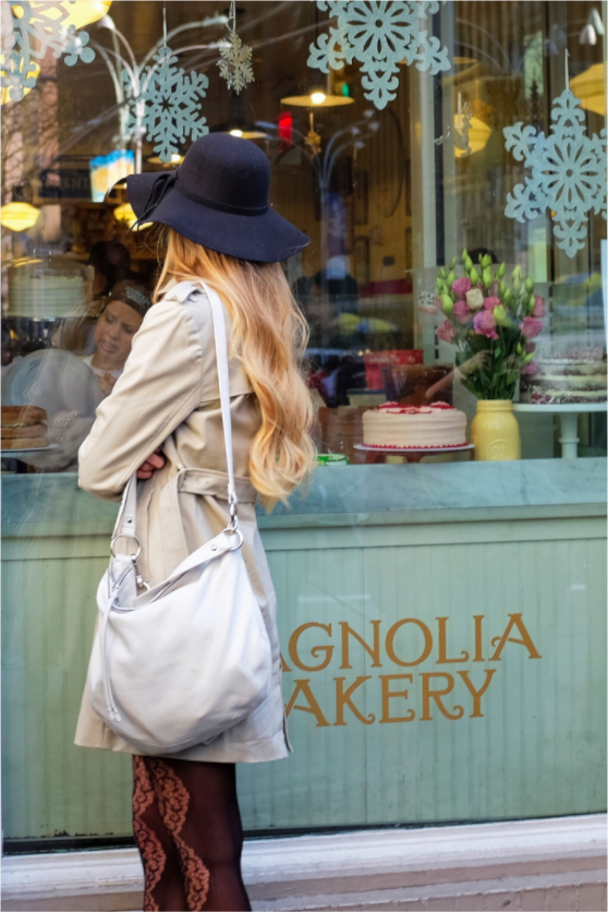 New York City Street Photography  - Woman at the Magnolia Bakery