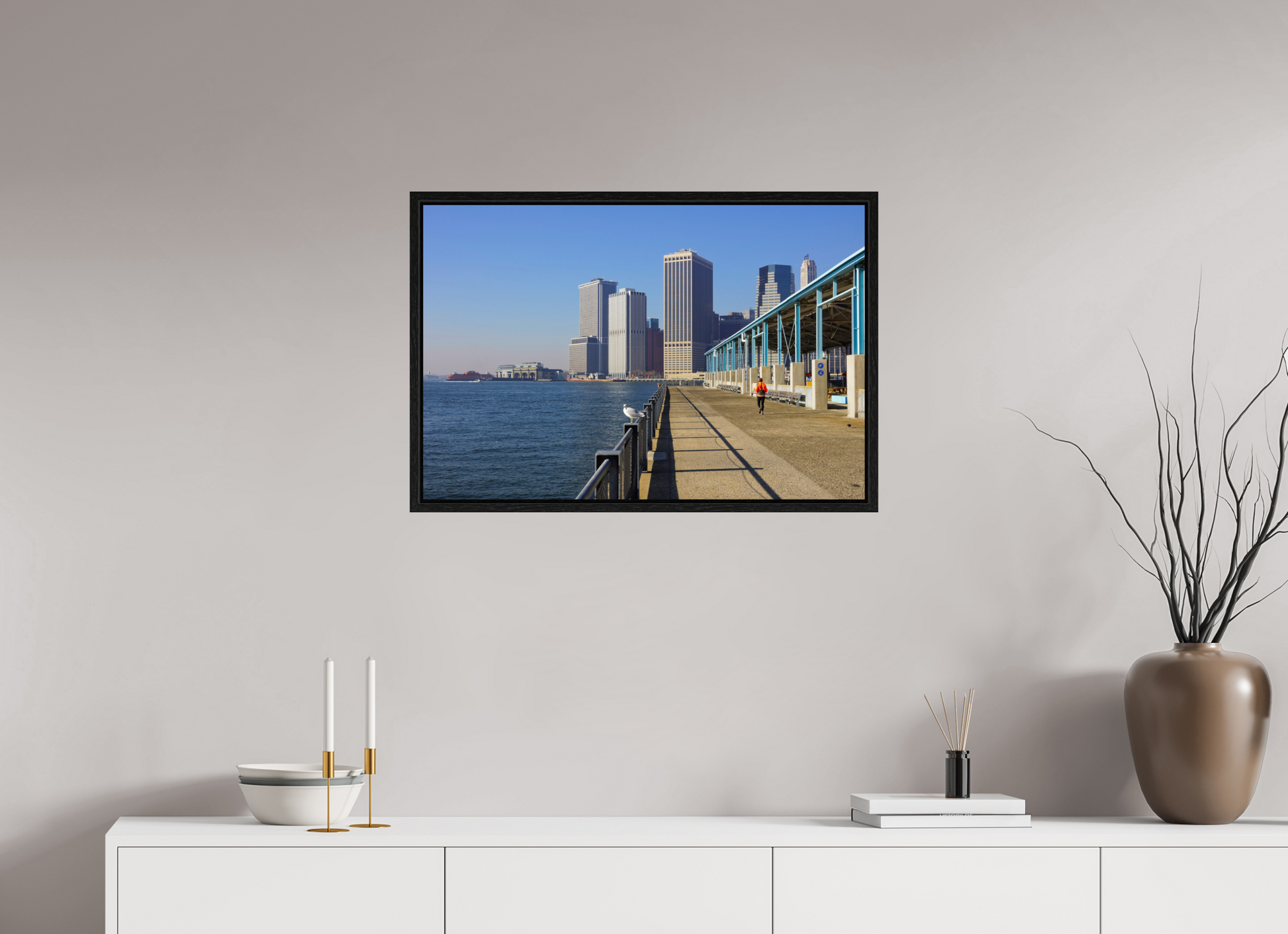 New York City street photography - Skyline view from the pier