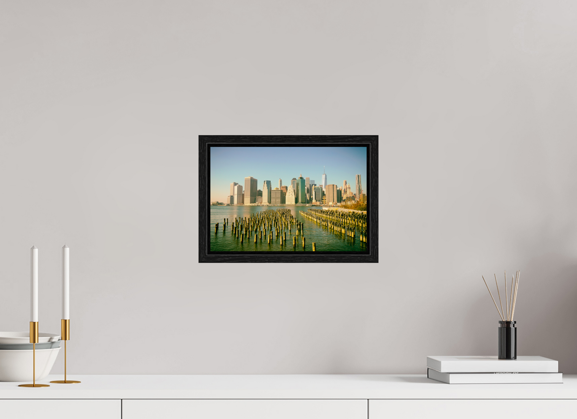 New York City - Manhattan Skyline colored