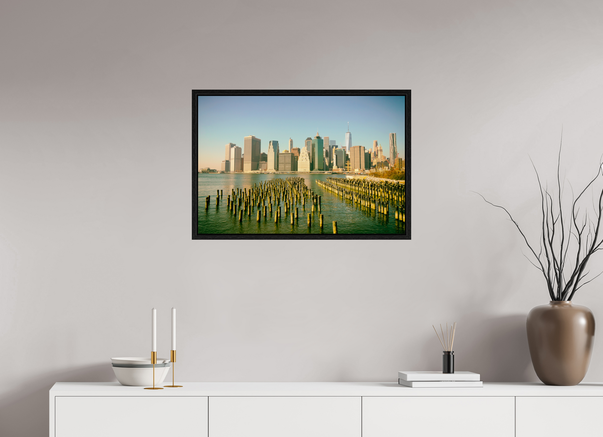 New York City - Manhattan Skyline colored