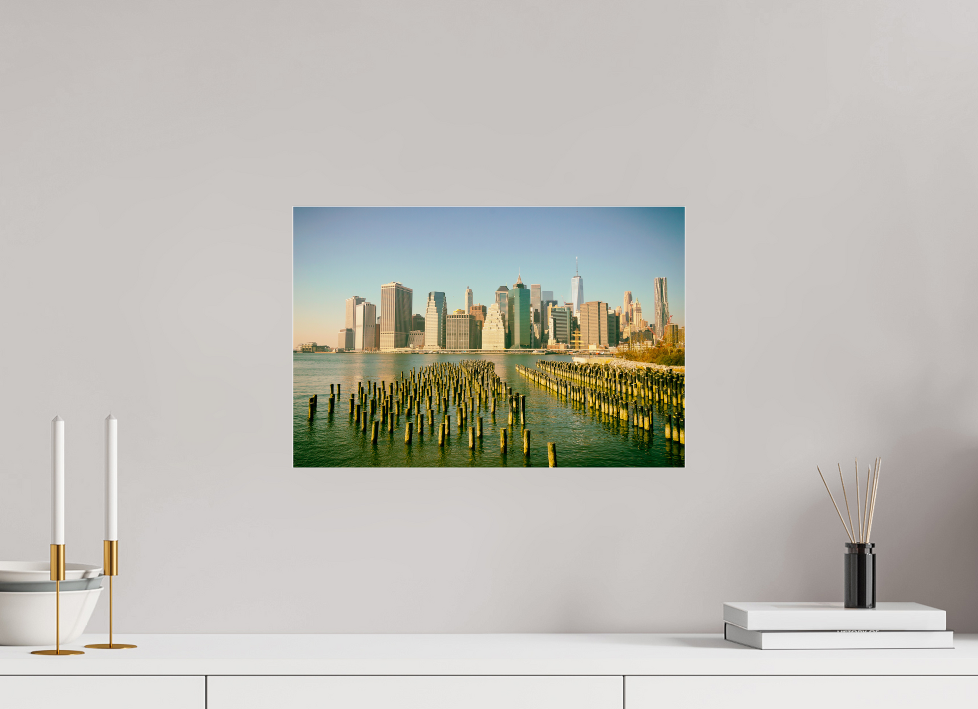 New York City - Manhattan Skyline colored