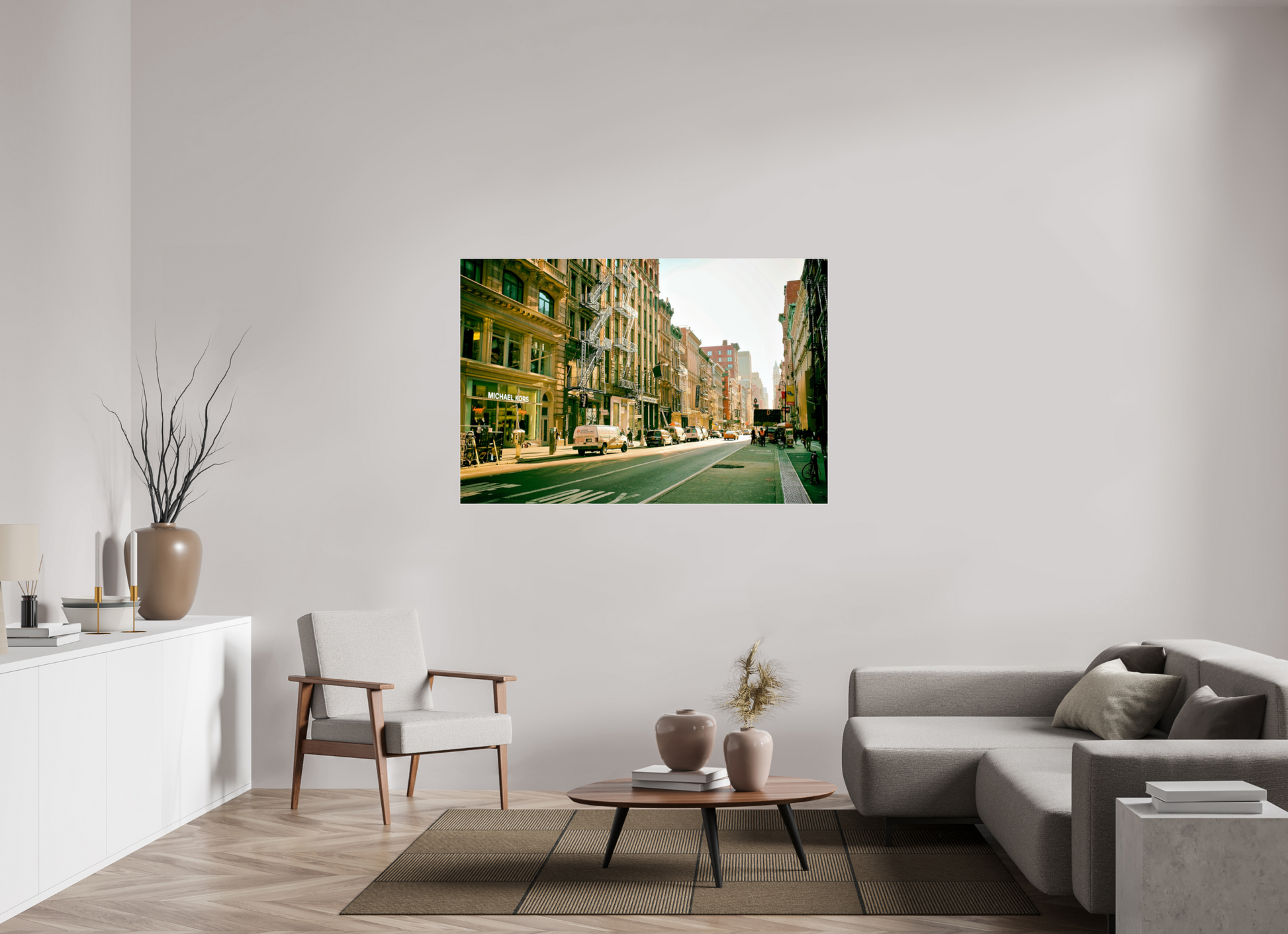 150 x 100 cm, Photo Print Under Acrylic Glass New York street scene