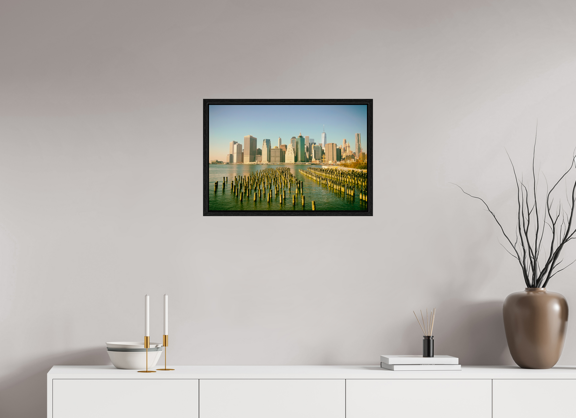 New York City - Manhattan Skyline colored