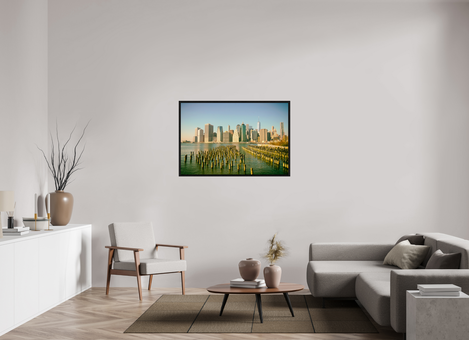 New York City - Manhattan Skyline colored