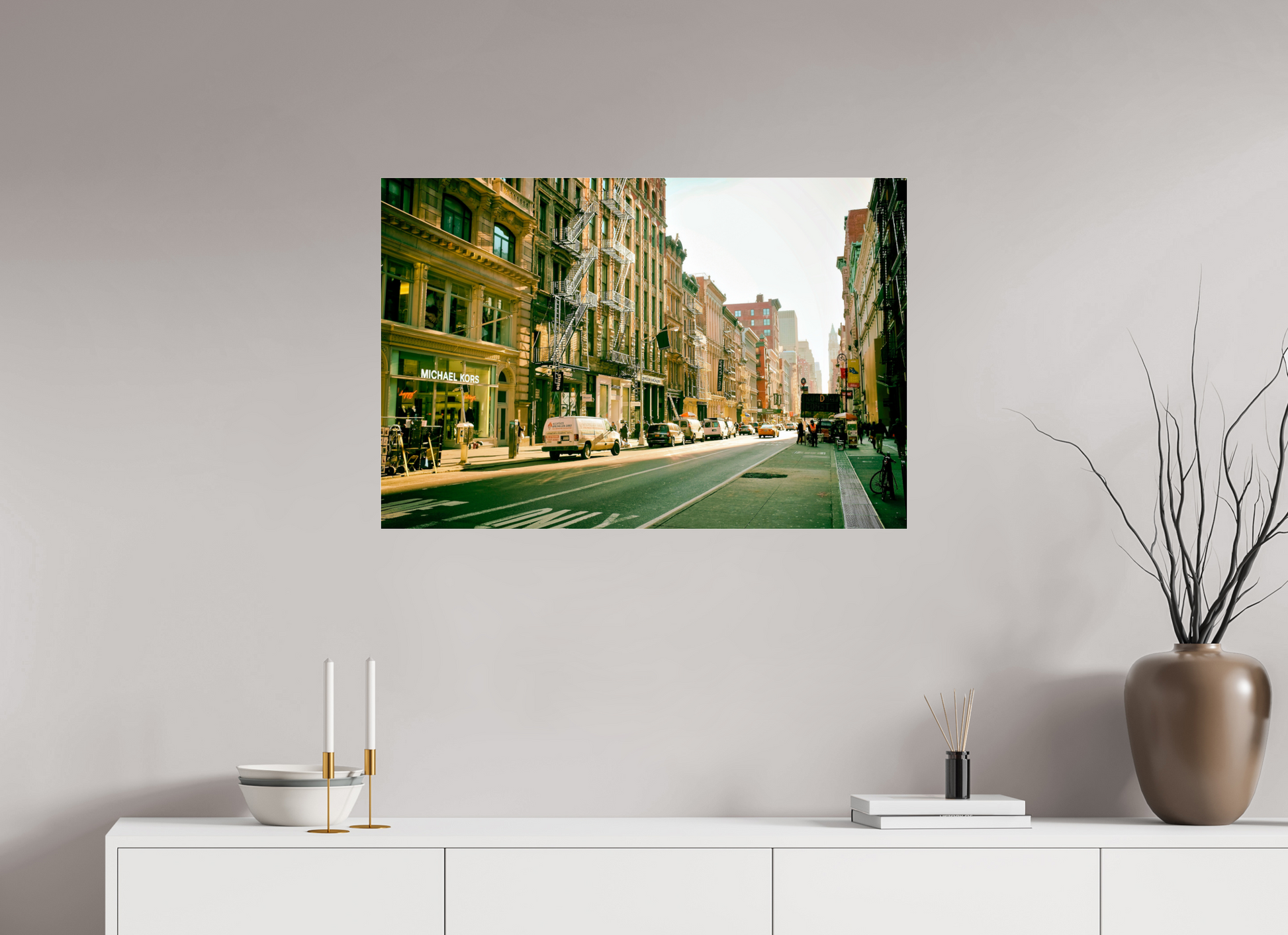 90 x 60 cm, Photo Print Under Acrylic Glass New York street scene