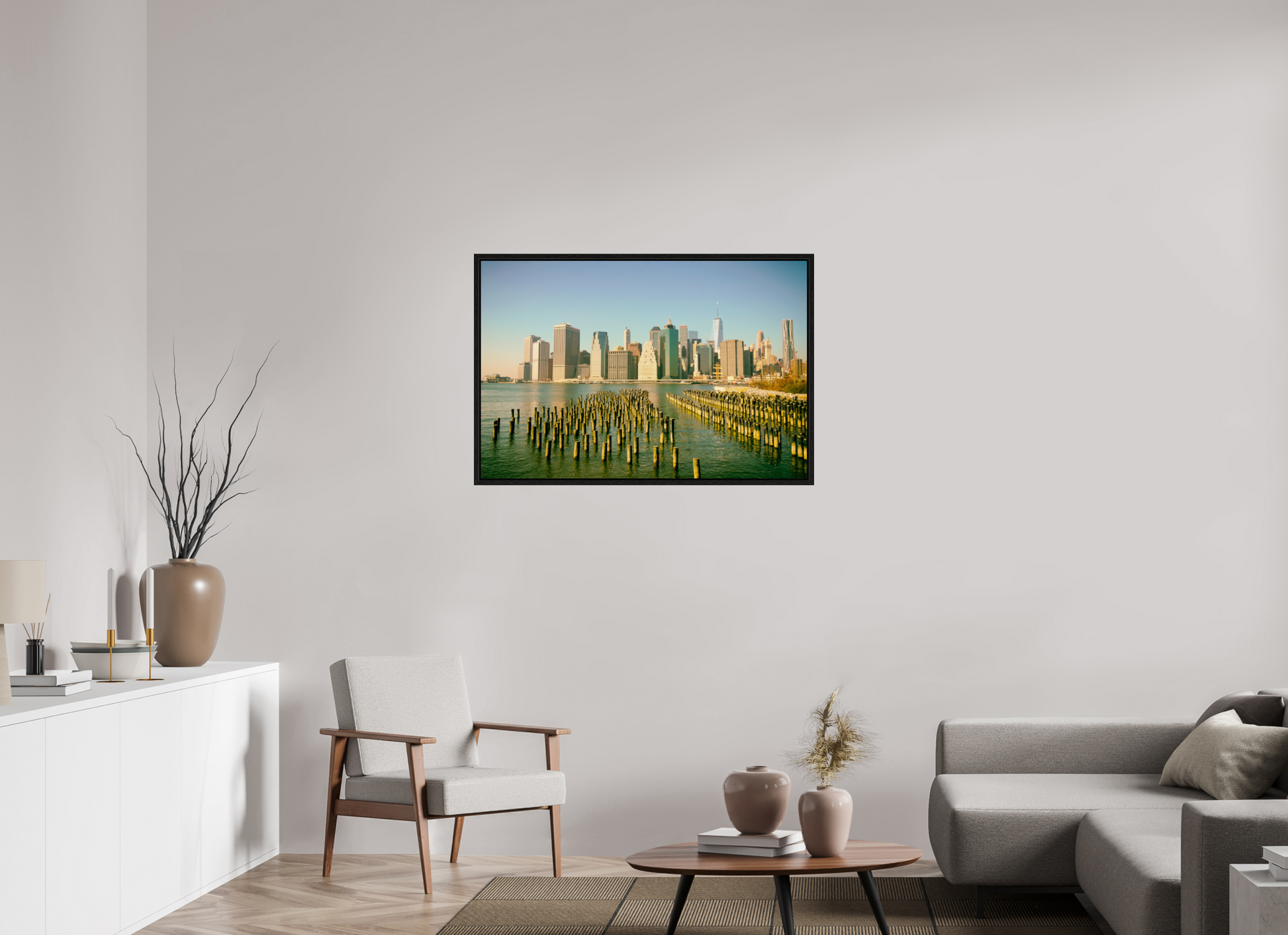 New York City - Manhattan Skyline colored