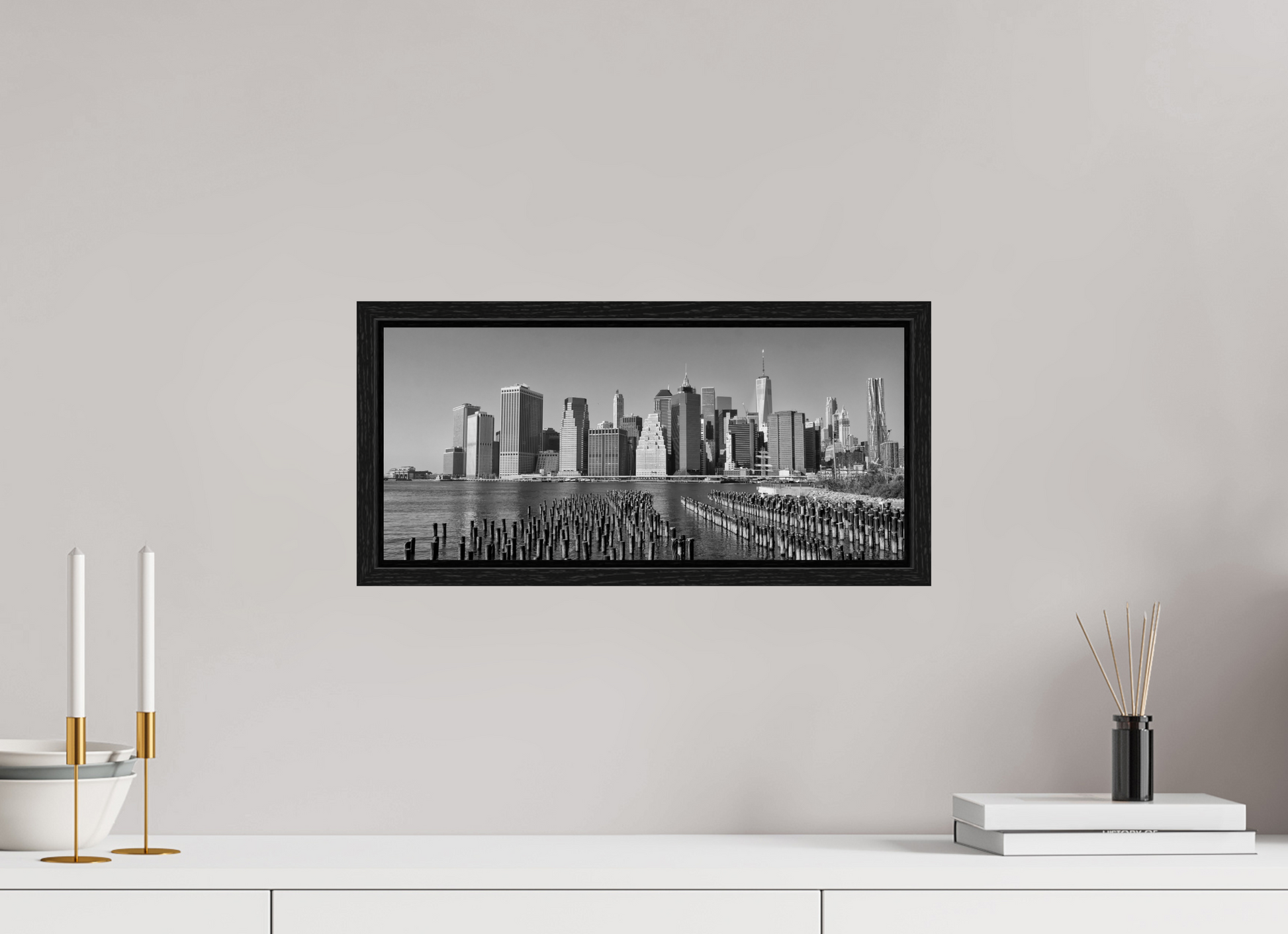 New York City - Manhattan Skyline b&w