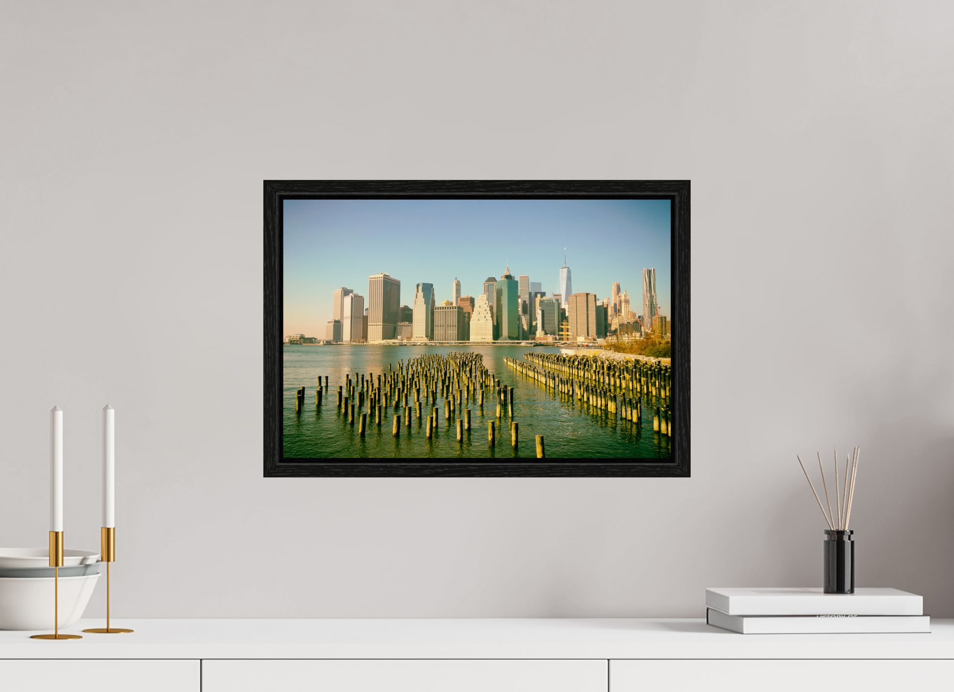 New York City - Manhattan Skyline colored